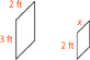 2 sides of a parallelogram are 3 feet long and 2 feet long. The corresponding sides of a similar parallelogram are 2 feet long and x feet long.