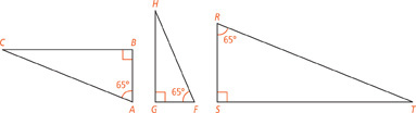 3 right triangles are shown.