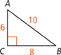 Right triangle ABC has side AC that measures 6 units, side BC that measures 8 units, and side AB that measures 10 units.