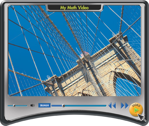A my math video screen: bridge cables.