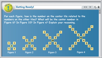 A Solve It exercise shows three figures, consisting of numbered boxes.
