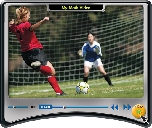 A my math video screen: girls play soccer.