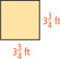 A square has sides measuring three and three-quarter feet.