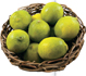 A basket full of lemons.