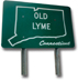 A clipart of a signboard on which are written the words Old Lyme.