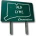 A clipart of a signboard on which are written the words Old Lyme.
