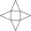 A square has triangles attached to each of its four sides.
