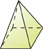 A figure has a rectangular base connected to four triangular sides meeting at a point above.