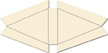 A net has a rectangle in the center with triangles on the left and right sides. Each triangular has rectangles connected to the remaining two sides.