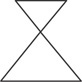 A figure has two horizontal sides connected by two diagonal sides intersecting between them.