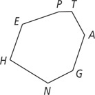 A polygon has vertices E, P, T, A, G, N, and H, from top left clockwise.