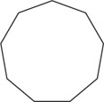A polygon has nine vertices, all oriented outside.