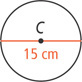 A circle has diameter 15 centimeters.