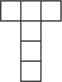 A net has four squares stacked, with squares on the left and right of the top square.