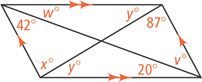 Two sets of parallel segments are connected to form a quadrilateral.