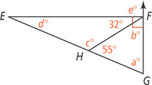 A right triangle is divided into two smaller triangles.