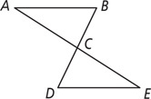 Triangles ACB and ECD share vertex C.