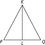 Triangles PKL and QKL share side KL.