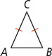 Triangle ABC has sides AC and BC equal.