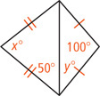 Two triangles share a side.