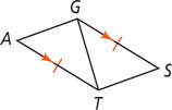 Triangles GAT and TSG share side GT, with sides AT and GS parallel and equal.