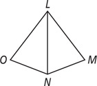 Triangles OLN and MLN share side LN.