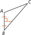 Triangle ABC has a segment from side BC meeting the midpoint of side AB at a right angle.