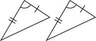 Two triangles have two sets of congruent sides with the angles between them congruent.