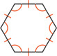A hexagon has all six sides and all six angles marked congruent.