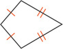 A quadrilateral has two pairs of consecutive congruent sides.