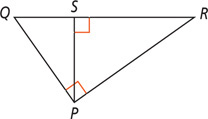 Triangle XYZ, with right angle at Y, is divided by altitude line YW, forming a total of three right triangles: XYZ with right angle Y, YZW with right angle W, and XYW with right angle W.