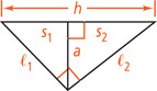 A right triangle is divided into two smaller right triangles by an altitude line.