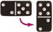 An image of a domino with two dots on the left and five dots on the right has an arrow curving down to the right to a domino with two dots on bottom and five dots on top.