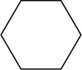 A regular hexagon has top and bottom sides horizontal.