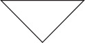 A triangle has long side horizontal side on top, with bottom vertex appearing to be below the midpoint of the top side.