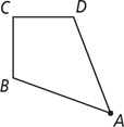 KITE ABCD, with diagonal AC longer than BD, has side BC on the right, side CD on top, and vertex A, containing a point, down to the right.