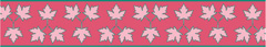 A frieze pattern consists of a series of three leaves connected at the tips of their stems in the center, alternating one and two leaves on top.