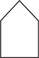 A pentagon has bottom, left, and right sides congruent, and top two diagonal sides congruent.