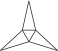 A figure is an equilateral triangle with equal isosceles triangles attached to each side.