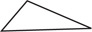 A scalene triangle has long side on bottom and short side on the left.