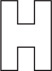 A figure forms a capital letter H.
