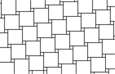 A tessellation is formed by a rectangle, one slanted down to the right with bottom right vertex at the top left vertex of a rectangle slanted up to the right.