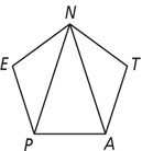 Pentagon PENTA has diagonals NP and NA.