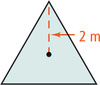 A triangle has apothem 2 meters.