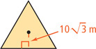 A triangle has apothem 10radical3 meters.