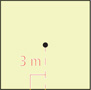 A square has apothem measuring 3 meters.