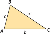 Triangle ABC has vertices A, B, and C with opposite sides a, b, and c, respectively.