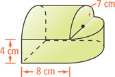 A solid consists of two halves of prisms.