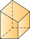 A polyhedron has two trapezoidal sides, each with a side perpendicular to the bases, connected by four rectangular faces.