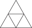 A net has four triangles, one in the center with three spanning each side.